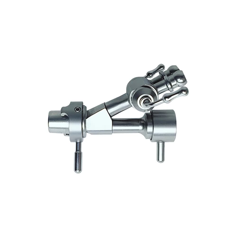 Cystoscope bridge with double instrument channel