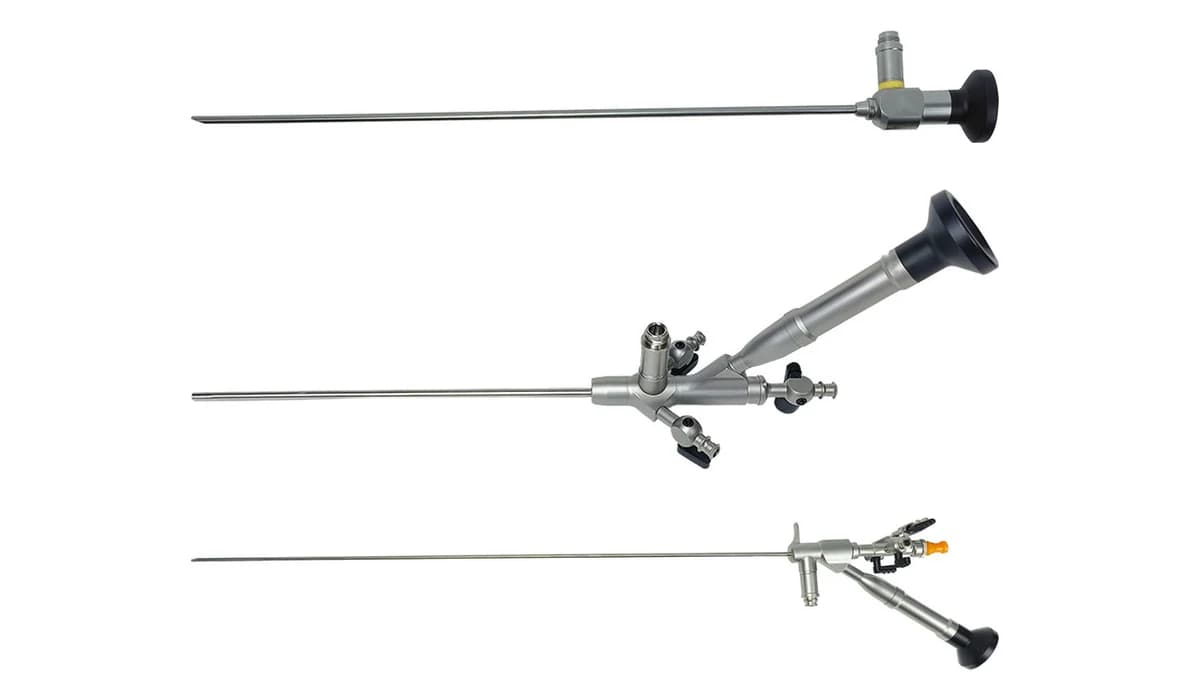 Rigid endoscope, oblique endoscope and semi-rigid ureteroscope