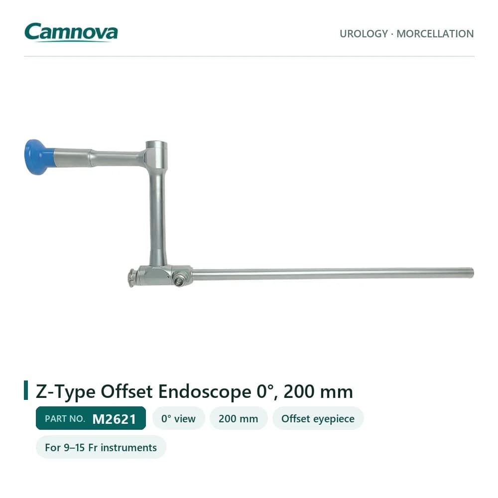 M2621 Z-type offset endoscope, 0° view, 200 mm, blue eyecup
